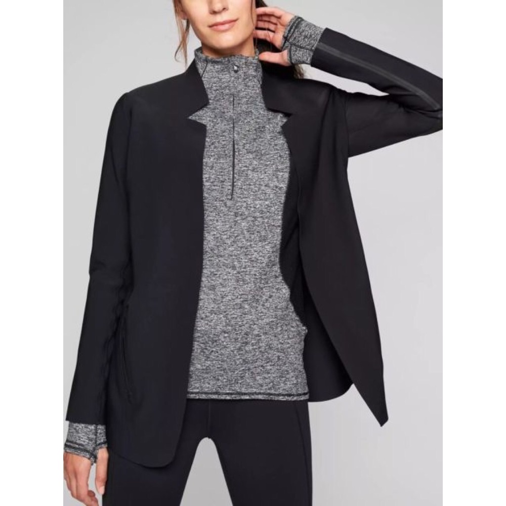 Athleta Stellar Blazer Black Small Petite NWT
